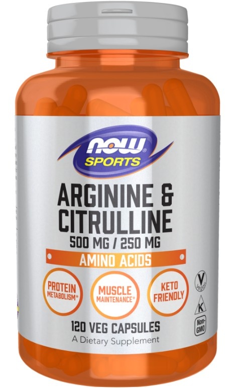 L-Arginine with L-Citrulline 240 capsules (nitric oxide / circulation / healthy erections / muscle maintenance)